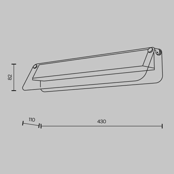 Настенный светодиодный светильник Maytoni Flat MOD296WL-L10BS3K