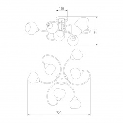 Потолочная люстра Eurosvet Tulia 30136/6 хром