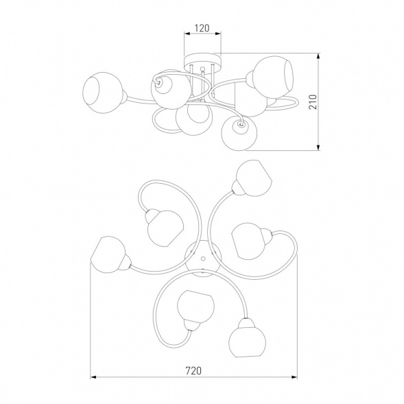 Потолочная люстра Eurosvet Tulia 30136/6 хром