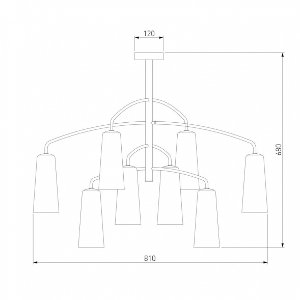 Подвесная люстра Eurosvet Omber 70137/8 латунь