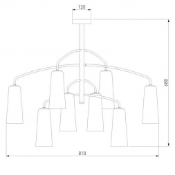 Подвесная люстра Eurosvet Omber 70137/8 латунь