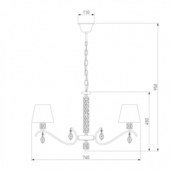 Подвесная люстра Eurosvet Alcamo 60103/8 перламутровое золото