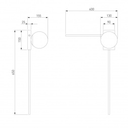 Настенный светильник Eurosvet Fredo 40034/1 черный жемчуг
