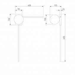 Настенный светильник Eurosvet Fredo 40034/1 черный жемчуг