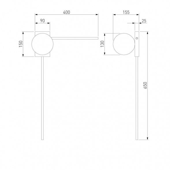 Настенный светильник Eurosvet Fredo 40034/1 черный жемчуг