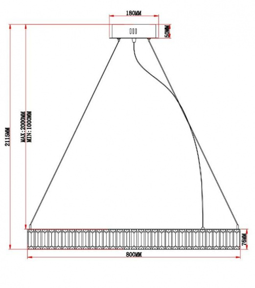 Подвесной светодионый светильник Moderli Asti V10734-PL