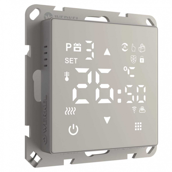 Терморегулятор умный сенсорный для теплого пола Werkel W1151217 дымчатый 4690389201165