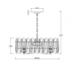 Подвесная люстра Escada Arabana 2114/8S Gold