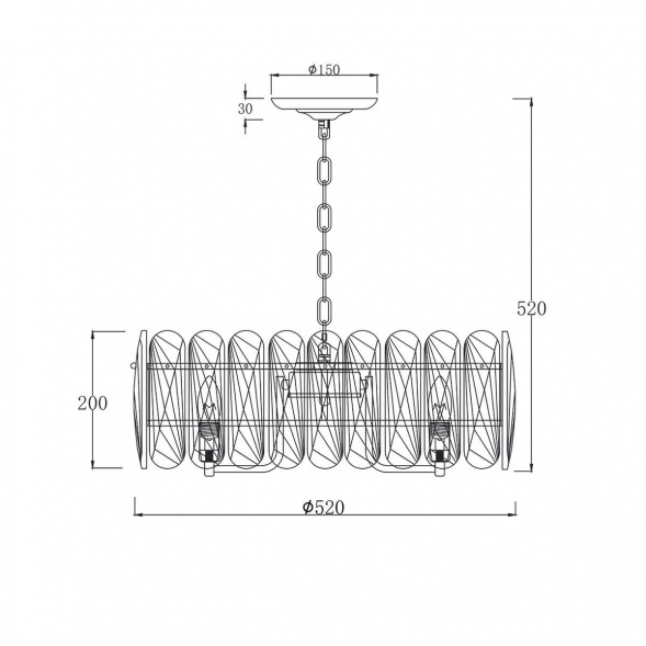 Подвесная люстра Escada Arabana 2114/8S Gold