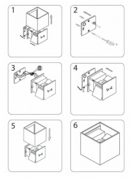 Уличный настенный светодиодный светильник Elvan BR-310-6W-WW-Wh