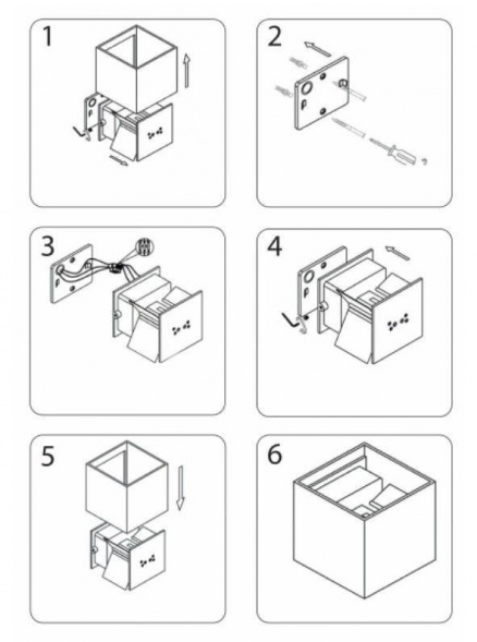 Уличный настенный светодиодный светильник Elvan BR-310-6W-WW-Wh