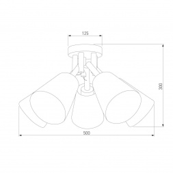 Потолочная люстра TK Lighting 666 Vaio 5