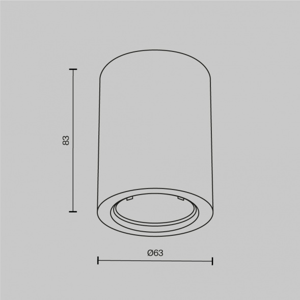 Потолочный светильник Maytoni Technical Conik gyps C001CL-GU10-W