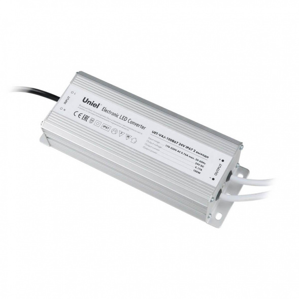 Блок питания Uniel 24V 100W IP67 4A UET-VAJ-100B67 10589