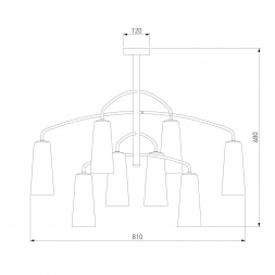 Подвесная люстра Eurosvet Omber 70137/8 хром