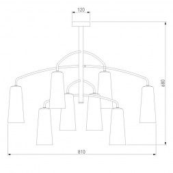 Подвесная люстра Eurosvet Omber 70137/8 хром