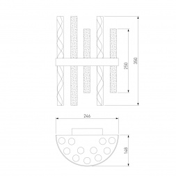 Настенный светильник Bogates Hollis 367/2 никель