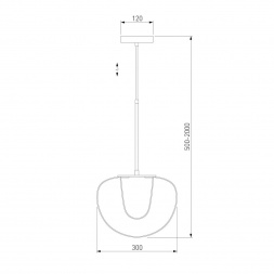 Подвесной светодиодный светильник Eurosvet Twice 90325/1 черный