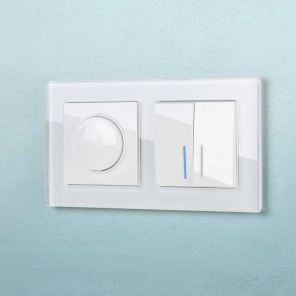 Выключатель Werkel двухклавишный проходной с подсветкой белый W1122101 4690389155222