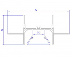 Встраиваемый профиль с рассеивателем Ambrella Illumination GP4000AL