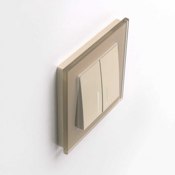 Выключатель двухклавишный Werkel шампань W1122111 4690389157165