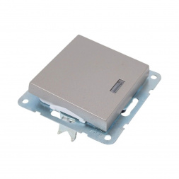 Переключатель одноклавишный LK Studio LK80 c подсветкой шампань 840406-1