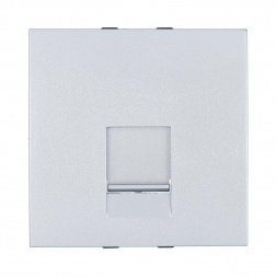 Накладка LK Studio для розетки телефонной, компьютерной RJ,45х45мм (серебристый металлик) LK45 853203-1