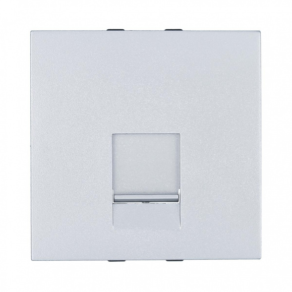 Накладка LK Studio для розетки телефонной, компьютерной RJ,45х45мм (серебристый металлик) LK45 853203-1