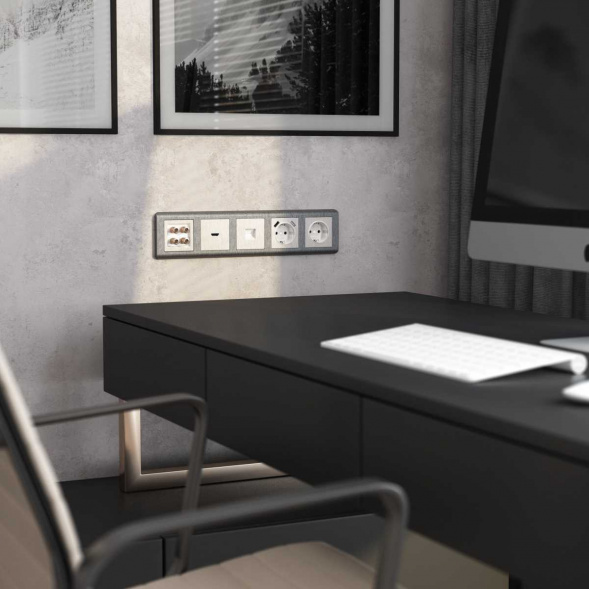 Розетка Werkel Ethernet RJ-45 перламутровый рифленый W1181013 4690389172717