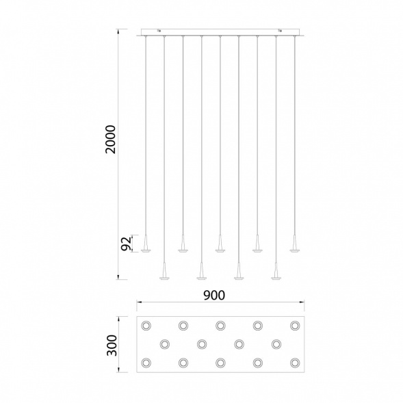 Люстра подвесная БЕЗ плафонов Mantra (14) Andromeda 8936