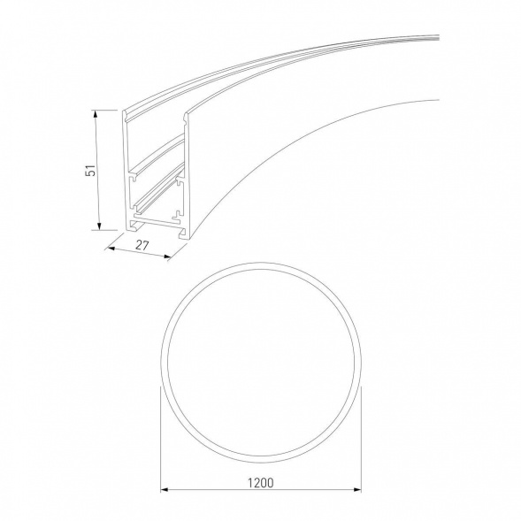 Шинопровод Elektrostandard Slim Magnetic 85161/00 a066498