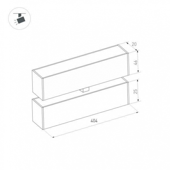 Поворотный светильник для магнитных треков Arlight MAG-FLAT-FOLD-25-S400-12W Warm3000 034236