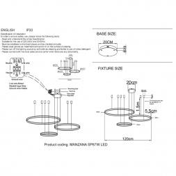 Подвесной светодиодный светильник Crystal Lux Manzana SP67W Led  Black