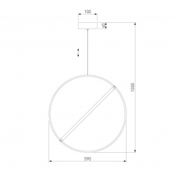 Подвесной светодиодный светильник Eurosvet Element 90282/1 бронза