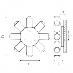 Уличный настенный светодиодный светильник Lightstar Dito 380683