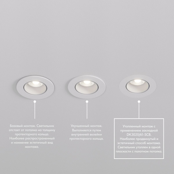 Встраиваемый светильник Denkirs Rodvig DK3061-WH
