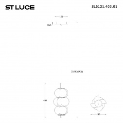 Подвесной светодиодный светильник ST Luce Talisman SL6121.403.01