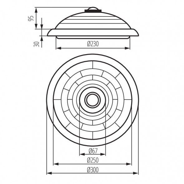 Корпус для потолочного светильника Kanlux GL-FOGLER DL-240O 18125