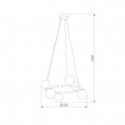Подвесная люстра TK Lighting 6843 Anabelle
