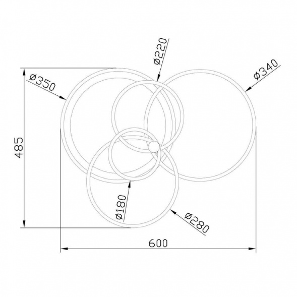 Потолочная светодиодная люстра Escada CONTOUR 10213/4LED BL White