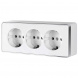 Розетка тройная с заземлением и шторками Werkel Gallant белый W5073101 4690389163913