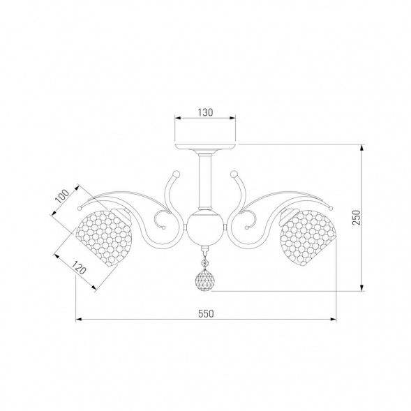 Потолочная люстра Eurosvet 7777/5 золото
