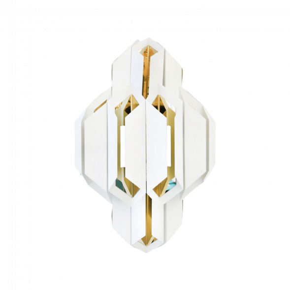 Настенный светильник Lumina Deco Piramid LDW 6021-2 WT+GD