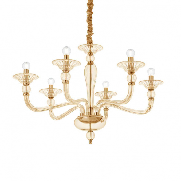 Подвесная люстра Ideal Lux Danieli SP6 Ambra 159942