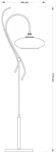 Напольный светильник KUTEK San Marino Klosz SAN-LS-1(Z)CR