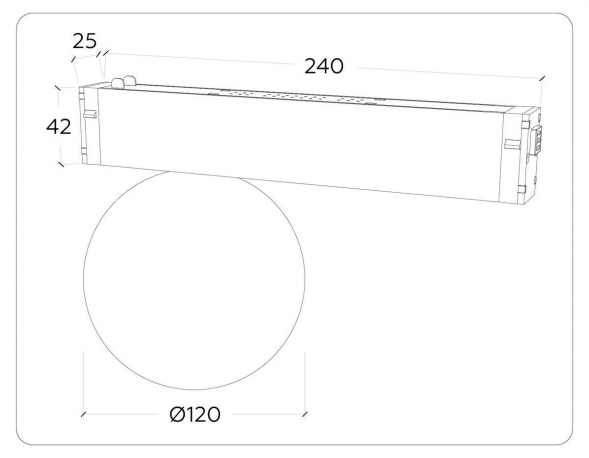 Трековый светодиодный светильник Ambrella Light Track System Magnetic 220V GL1371