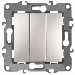 Выключатель трехклавишный ЭРА 12 10AX 250V 12-1107-15 Б0019302