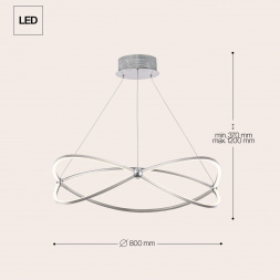 Подвесной светодиодный светильник Maytoni Weave MOD062PL-L56CH3K