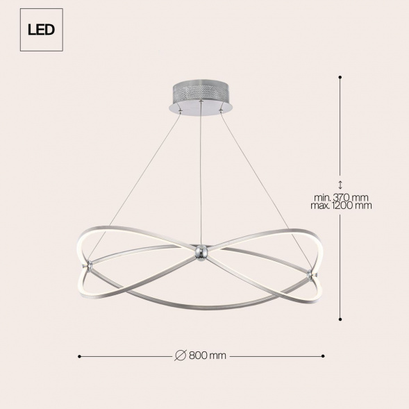 Подвесной светодиодный светильник Maytoni Weave MOD062PL-L56CH3K