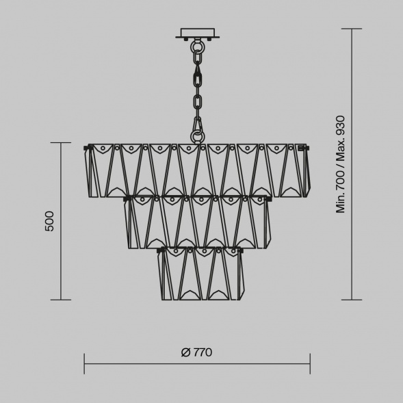 Подвесная люстра Maytoni Puntes MOD043PL-18CH